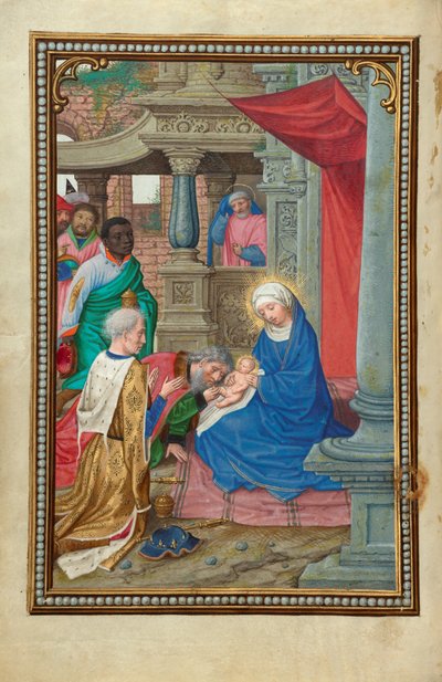 Die Anbetung der Heiligen Drei Könige av Simon Bening