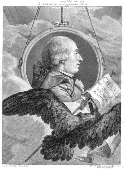 Jacques Alexandre Cesar Charles , fransk fysiker, c1783. av Simon Charles Miger