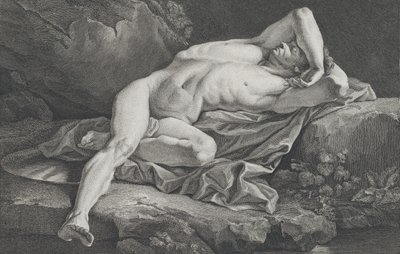 Studie av naken mann, 1762. av Simon Charles Miger