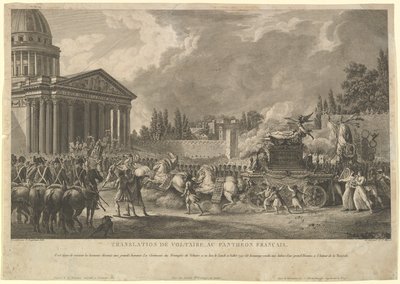 Oversettelse av Voltaire i det franske Pantheon, 1817. av Simon Charles Miger
