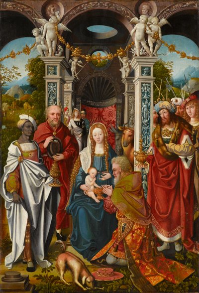 The Adoration of the Magi, andre kvartal av 1500-tallet (olje (med tempera?) på panel) av Simon Claesz van Waterlant