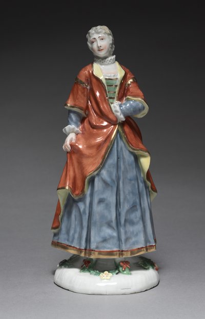 Italiensk komediefigur: Isabella, ca. 1753 (porselen med emaljedekor) av Simon Feilner