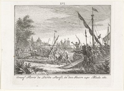 Floris III av Hollands død i Antiokia, 1784 av Simon Fokke