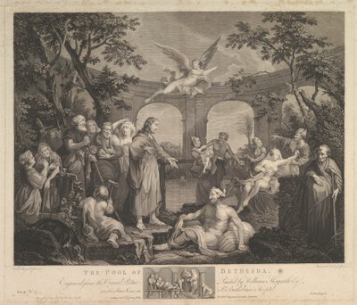 The Pool of Bethesda St. John, kapittel 5, 24. februar 1772 av Simon Francois Ravenet