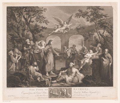 Kristus helbreder de syke i Bethesda The Pool of Bethesda (tittel på objekt) av Simon François Ravenet (le vieux)