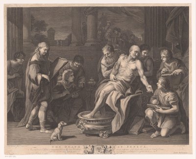 Dood van Seneca The Death of Seneca (tittel på objekt) av Simon François Ravenet (le vieux)