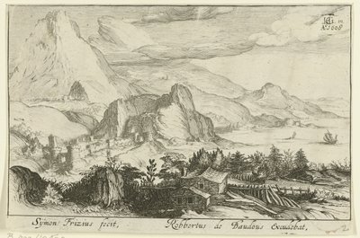 Fjelllandskap med bygninger Fjelllandskap (serietittel) av Simon Frisius
