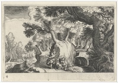 Boslandschap møtte Hagar en Ismaël Søreuropeisk landskap (serietittel) Topografi av forskjellige regioner (serietittel) av Simon Frisius