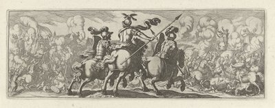 Tre cavaleristen bij een veldslag med olifanten Kavaleri (serietittel) Faecvnda hva er den elskede av Phaebus og den takknemlige Florentia til menn av ivrig geni, nok er vist av pvgnas, enthea av kraften til brystene som Mercury skåret den erfarne klienten av Simon Frisius