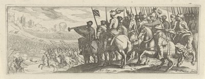 Ruiters møtte lansen Cavalerie (serietittel) Faecvnda, som var elsket av menn med skarpe vidd, Phaebus og grasiøse Florentia, tilfredsstilt av pvgnas, enthea av kraften fra brystet som Mercury skar ut den stormfulle klienten (serietittel) av Simon Frisius