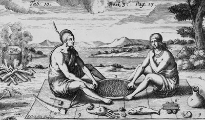 En mann og hans kone til middag, 1705 av Simon II Gribelin