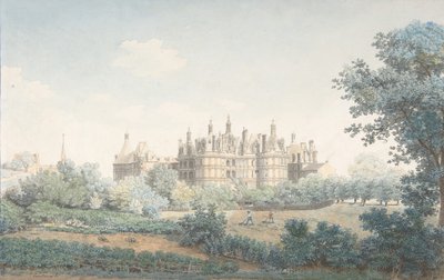 Château of Chambord sett fra sørvest, 1700-tallet. av Simon Mathurin Lantara