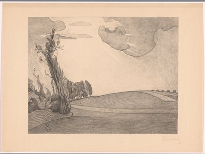 Kupert landskap Faith (original tittel) av Simon Moulijn (signed by artist)