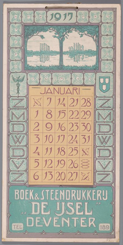 1917 kalender av Simon Moulijn