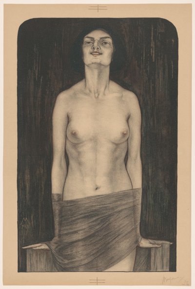 Stående kvinne med bar overkropp Vampire (Salomé) (original tittel) av Simon Moulijn