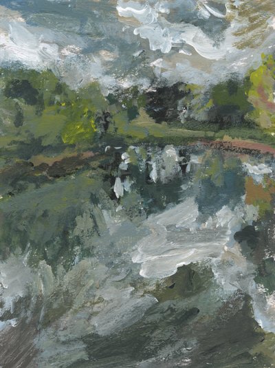 Dam nr. 2, 2023 (akryl på papir) av Simon Neville