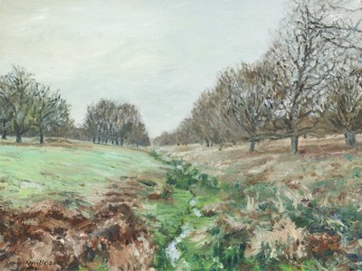 Richmond Park (olje på lin) av Simon Neville