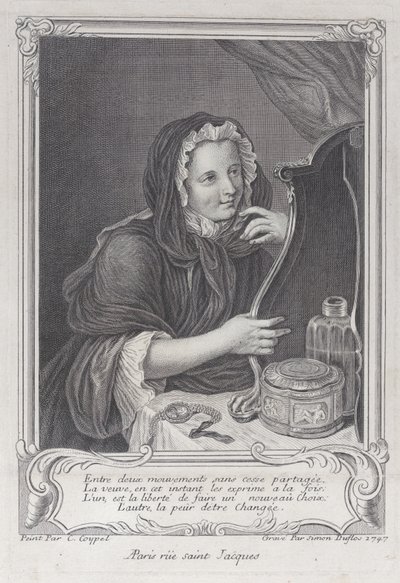 The Coquettish Widow, 1747., 1747. av Simon Nicolas Duflos