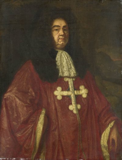 Portrett av Johannes Camprich van Cronefelt, Ridder av St. Maurice og St. Lazarus, keiserlig tysk ambassadør i Haag av Simon Ruys