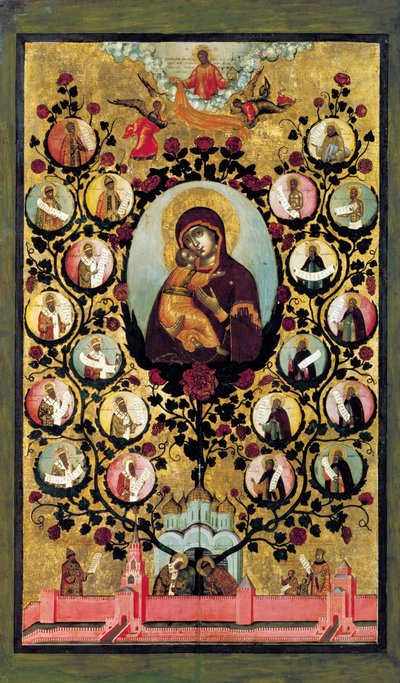 Apotheosis of the Virgin of Vladimir, 1668. av Simon Ushakov
