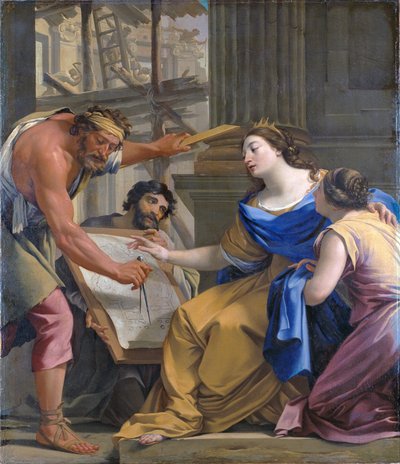 Artemisia bygger mausolaet av Simon Vouet