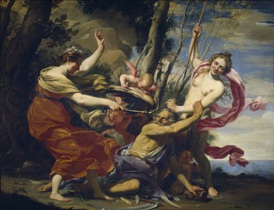 Fader Tid overvunnet av kjærlighet, håp og skjønnhet - Vouet, Simon (1590-1649) - 1627 - Olje på lerret - 107x142 - Museo del Prado, Madrid av Simon Vouet