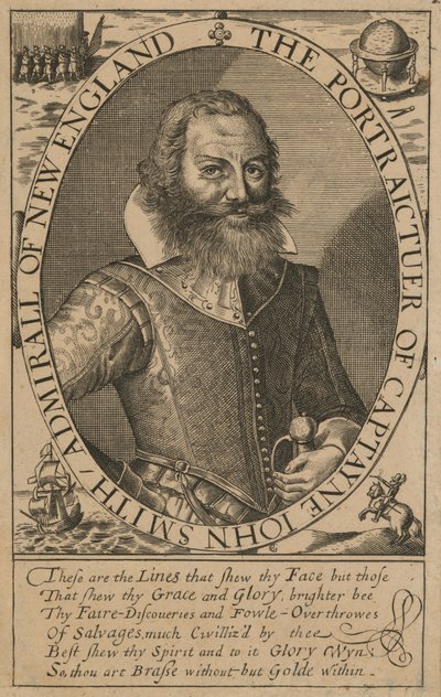 John Smith (1579/80–1631), ca. 1617 (gravering) av Simon de (after) Passe