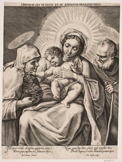 Den hellige familie og St. Clara av Simon de Pas