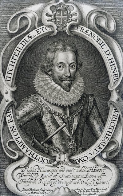 Henry Wriothesley, 3. jarl av Southampton, 1617 av Simon de Passe