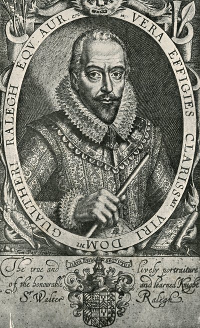 Sir Walter Raleigh, 1906. av Simon de Passe