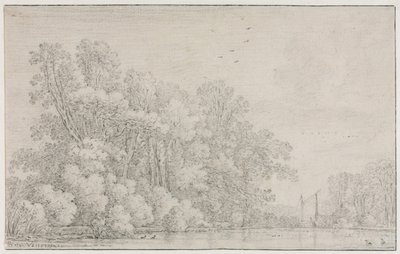 Elvelandskap av Simon de Vlieger