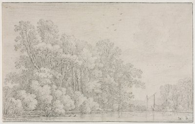 Elvelandskap, ca. 1650. av Simon de Vlieger