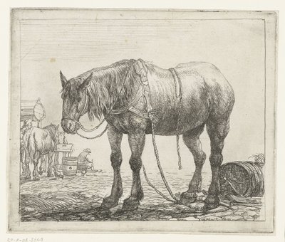 Hvilende arbeidshest Forskjellige dyr (serietittel) Beesjes van de Vlieger (serietittel) av Simon de Vlieger