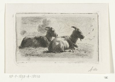 To liggende geiter av Simon van den Berg