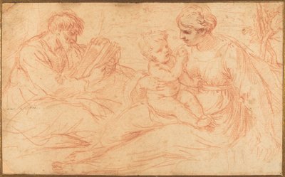 Die Heilige Familie av Simone Cantarini