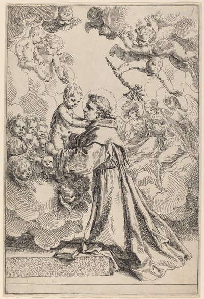 Den store hellige Antonius av Padua av Simone Cantarini