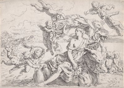 The Rape of Europa, etter Reni, ca. 1636. av Simone Cantarini