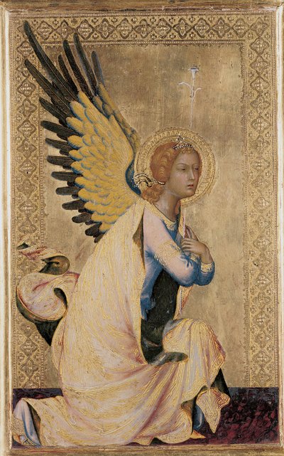 Gabriel, fra Orsini Polyptych (tempera på panel) (se også 471173-5) av Simone Martini