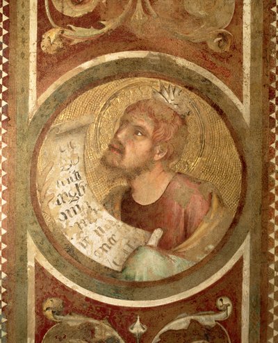 Maesta: Malachi, detalj fra rammen av Simone Martini