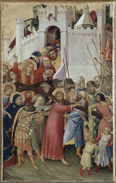 Polyptych Orsini: Kristus som bærer korset (olje på panel, ca 1333) av Simone Martini
