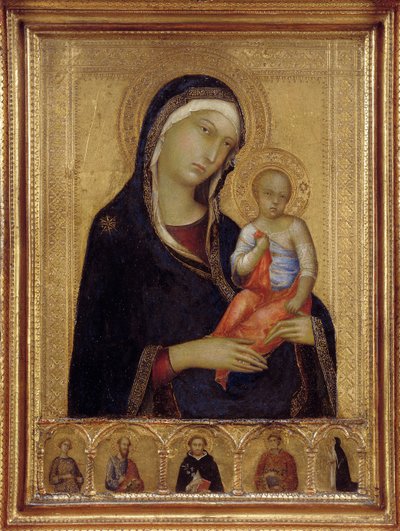 Jomfru og barn, ca. 1324-1325 av Simone Martini di
