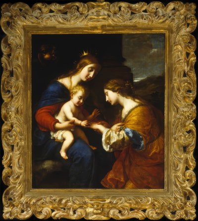 Det mystiske ekteskapet til Saint Catherine av Simone Pignoni