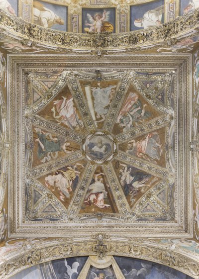Engler og velsignelse av Gud (fresco) av Simone Veneziano Peterzano