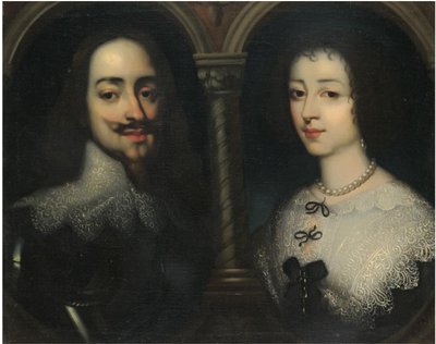 Dobbeltportrett av kong Charles I og dronning Henrietta Maria av Sir Anthony van, Dyck