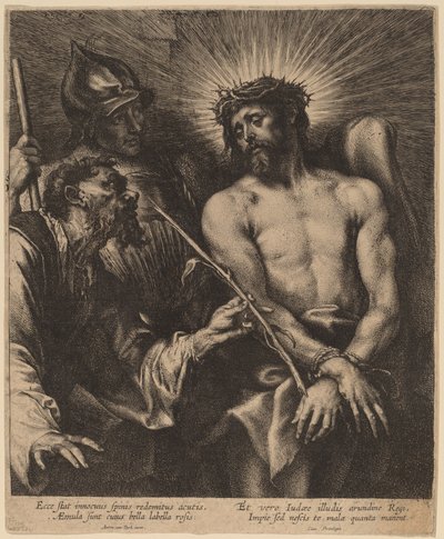 Kristus kronet med torner av Sir Anthony van Dyck and Lucas Emil Vorsterman