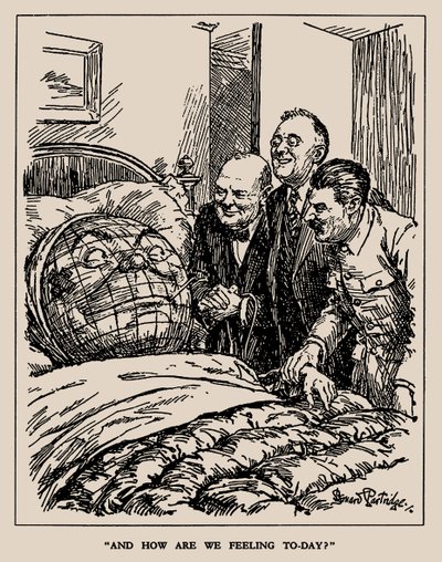 Og hvordan har vi det i dag, 1945. av Sir Bernard Partridge