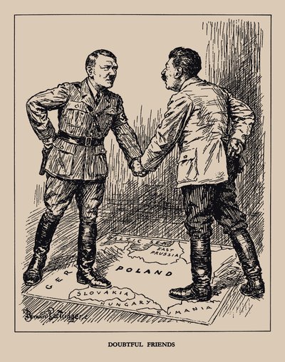 Tvilsomme venner. Punch magazine, 1939, 1939. av Sir Bernard Partridge