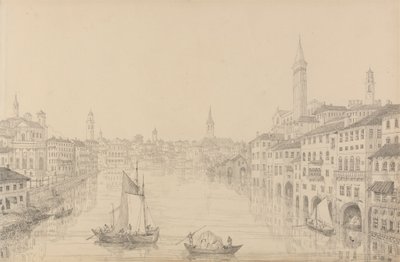 Album med 30 utsikter i Tyrol og Italia: Byen Verona fra broen, 1. november 1840 av Sir Charles D