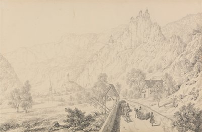 Album med 30 visninger i Tyrol og Italia: Ruinene av klostret Seben nær Klausen, 27. oktober 1840 av Sir Charles D