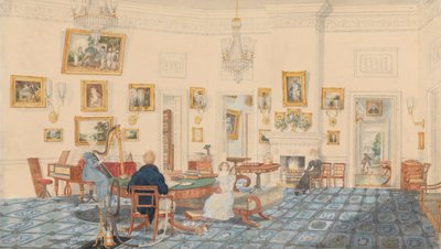 Vinterrommet i kunstnerens hus i Patna av Sir Charles D